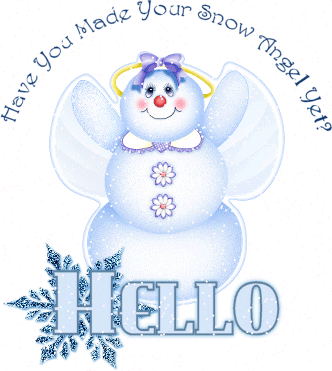 Hello Have you made your snow angel yet?