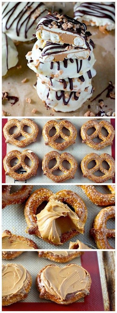 White chocolate peanut butter pretzels