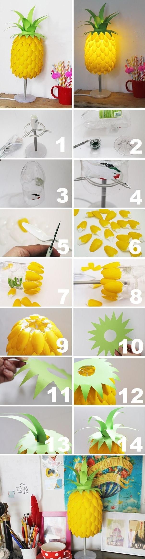 How to make a pineapple lampshade How to make a pineapple lampshade