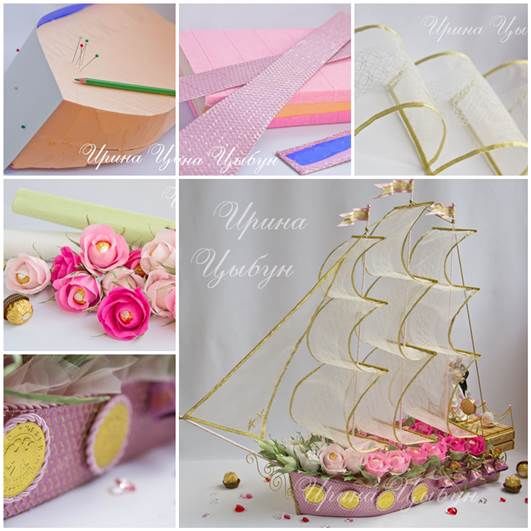 How to make a floral sailboat