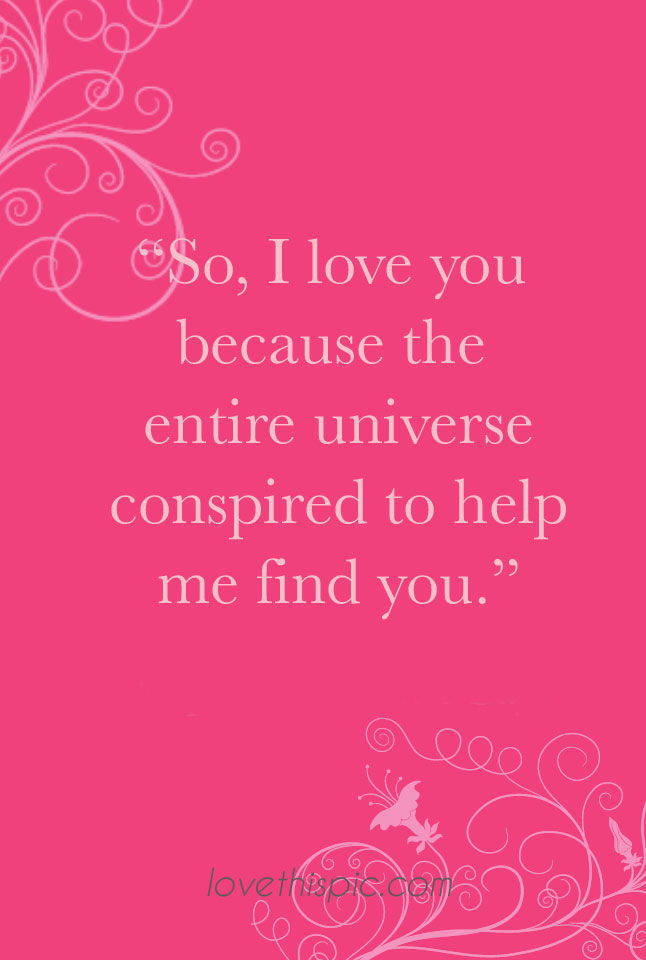 I love you 