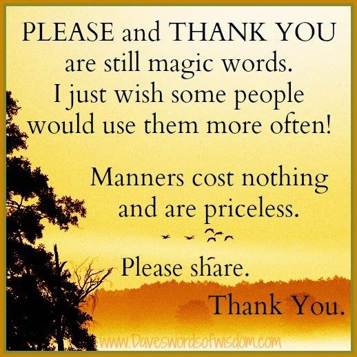 please and thank you