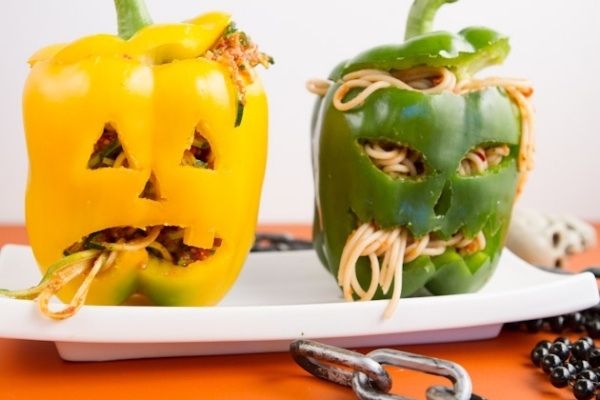 Bell Pepper With Spaghetti inside! Bell Pepper With Spaghetti inside!