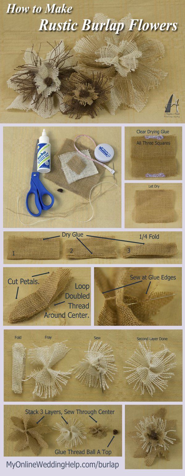DIY Rustic Burlap Flowers