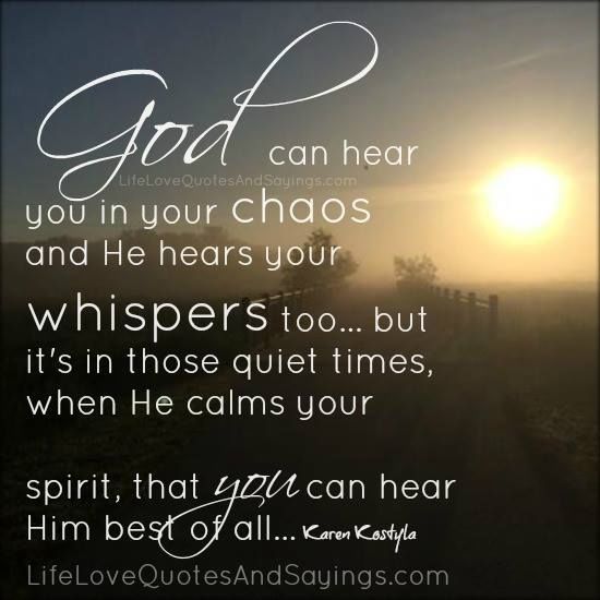 God can hear you
