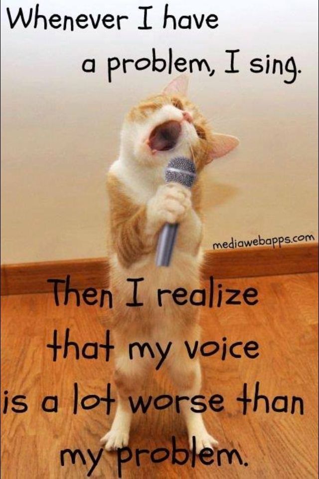 Whenever I have a problem I sing Whenever I have a problem I sing