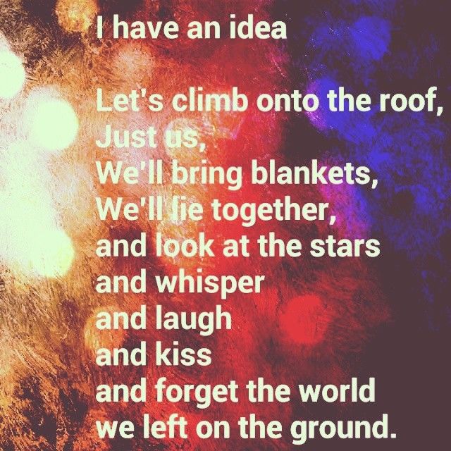 I have an idea I have an idea