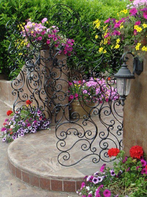 Wrought Iron Gate with Swirls