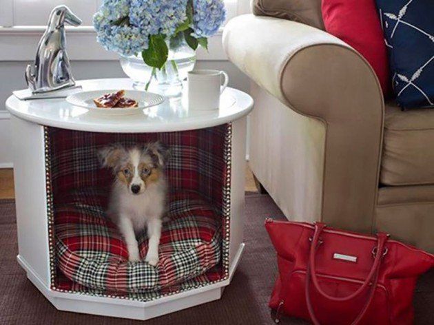 End-table Repurposed a Doggy House for Small Doggy