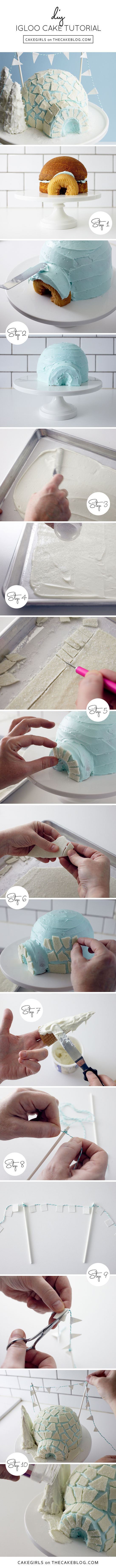 DIY Igloo Cake Tutorial