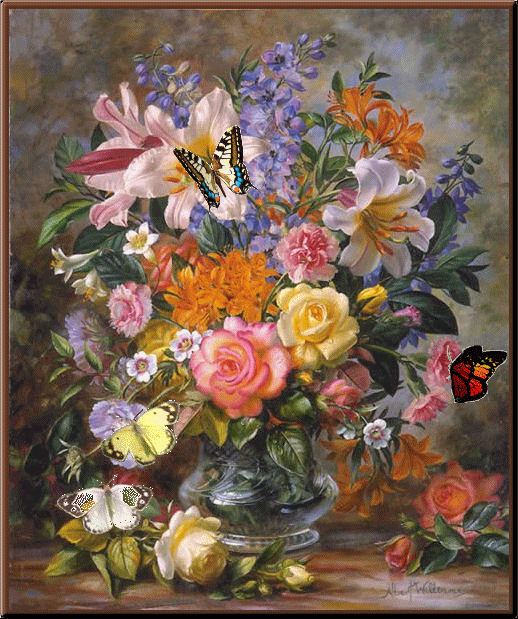 Bouquet with Fluttering Butterflies Bouquet with Fluttering Butterflies