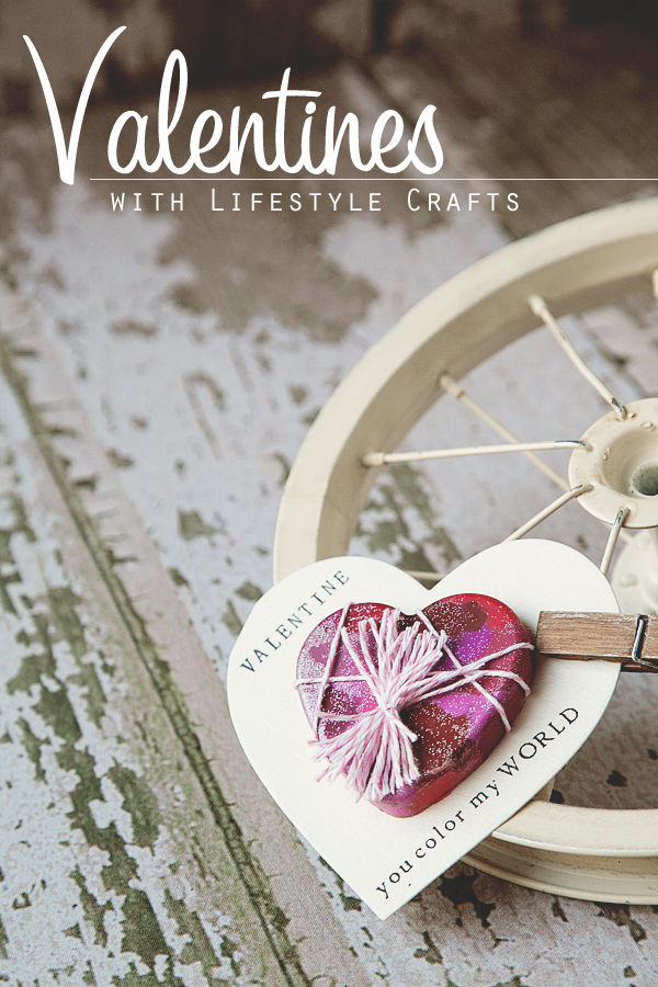 How to make crayon heart valentines craft