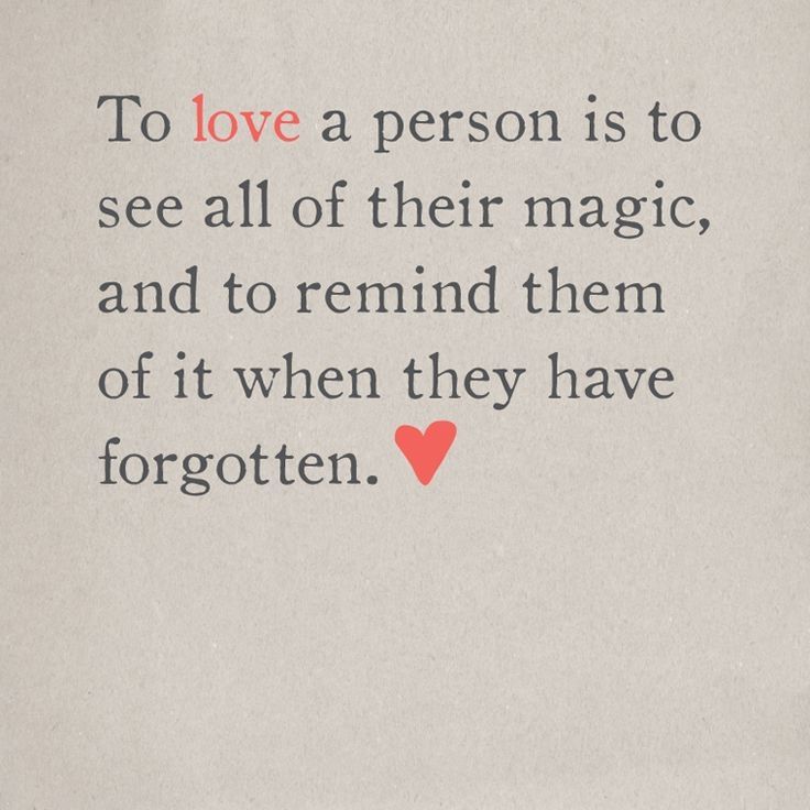 To Love A Person