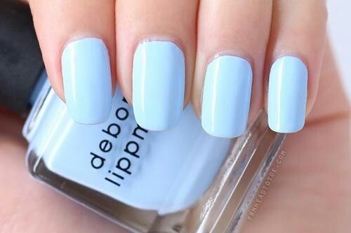 Powder blue nails