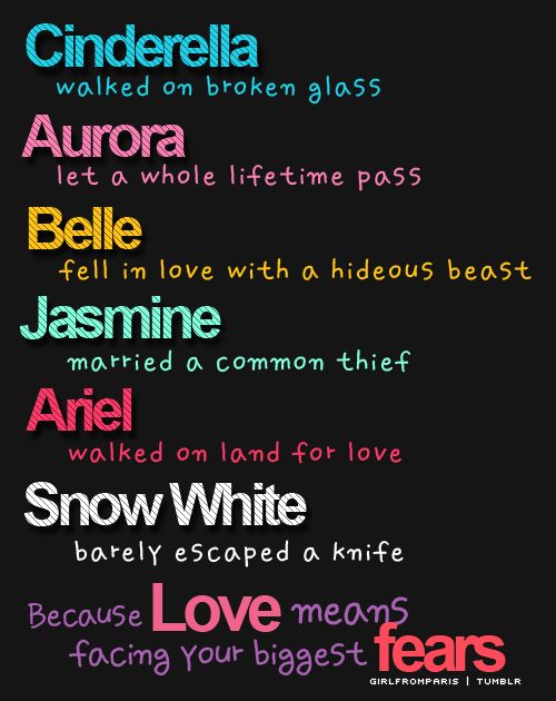 Love means facing your biggest fears Love means facing your biggest fears