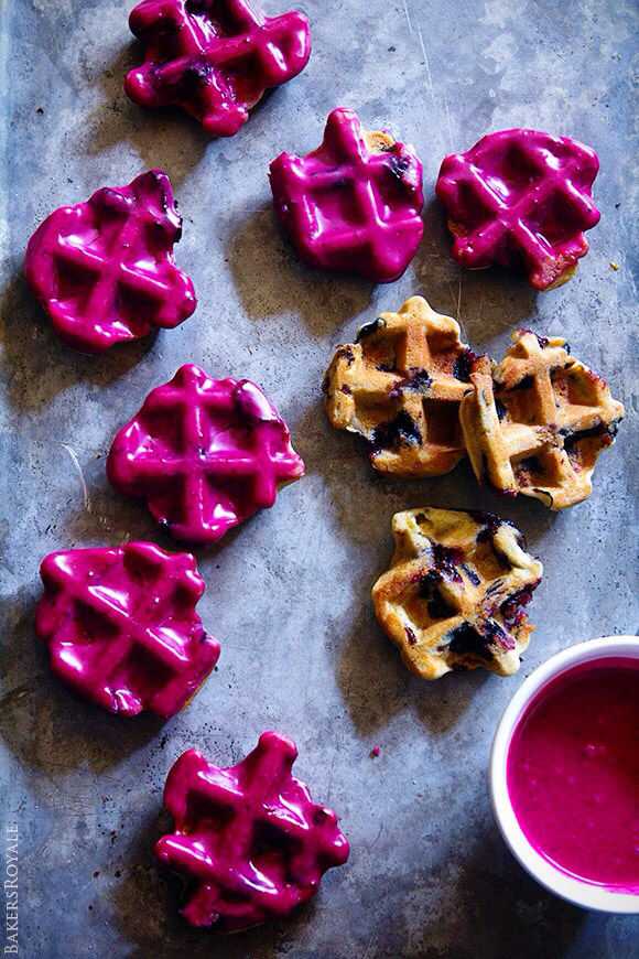 How to make blueberry waffle cookies