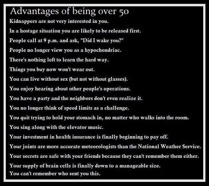 avantages of being over 50