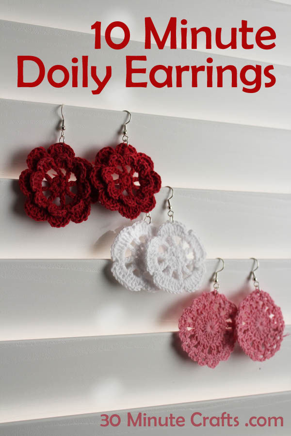 Valentines Day Doily Earrings Valentines Day Doily Earrings
