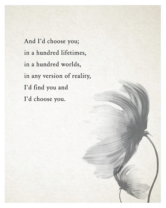 I'd chose you I'd chose you