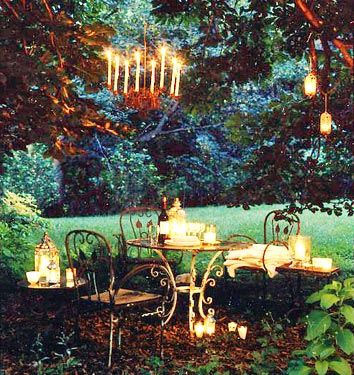 Backyard Setup for Evening Entertaining