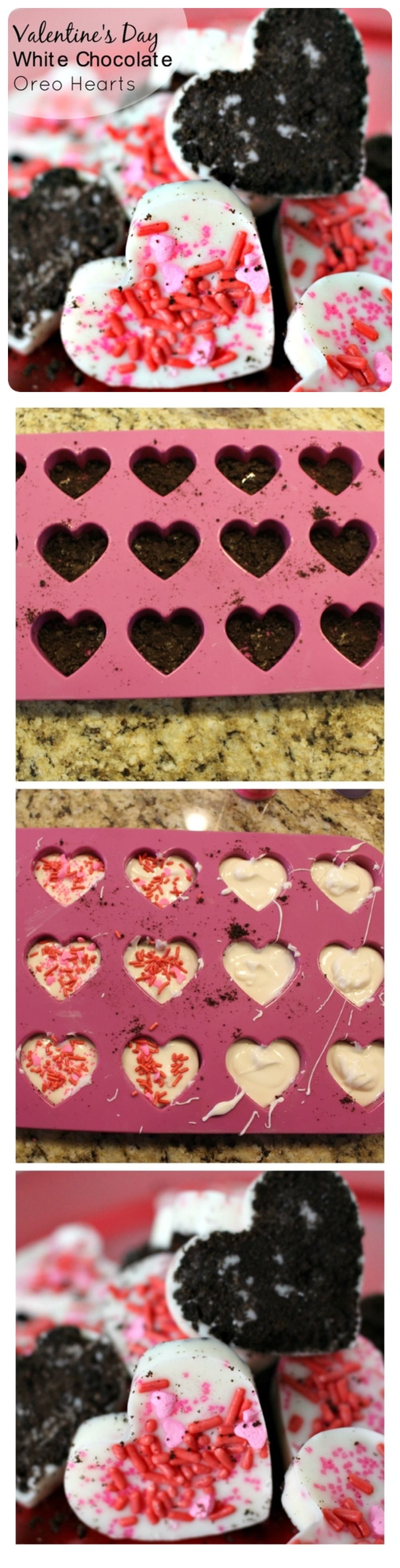DIY White Chocolate Oreo Hearts