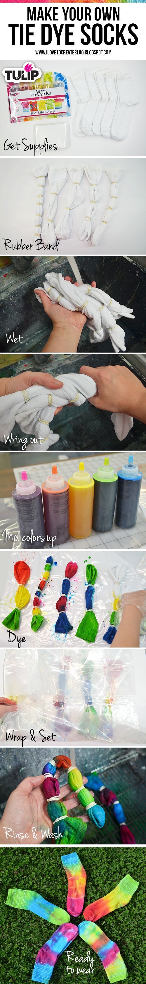 DIY Tie Dye Socks DIY Tie Dye Socks
