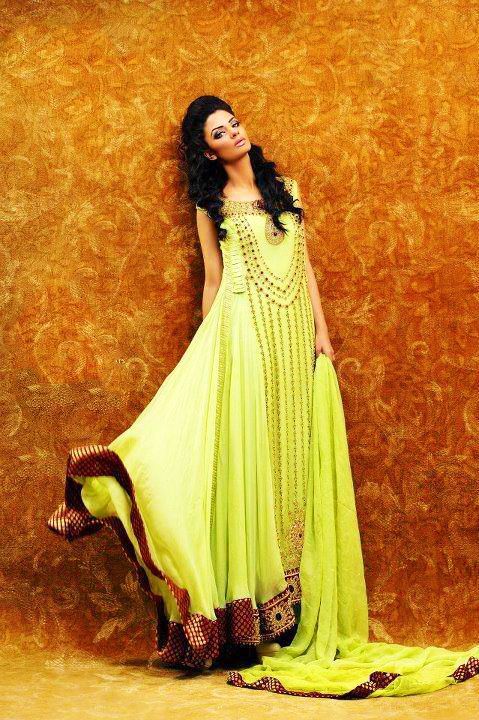 Yellow Anarkali