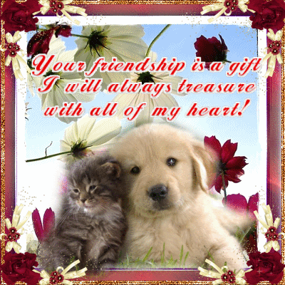 Your friendship is a gift I will always treasure with all of my heart Your friendship is a gift I will always treasure with all of my heart