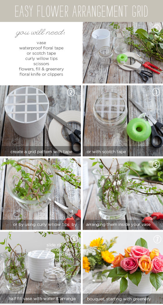 DIY Floral Arrangement Grid