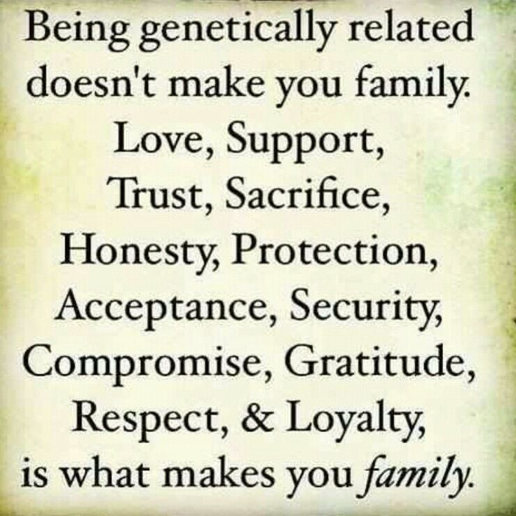 What makes you family What makes you family