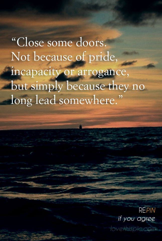 Close some doors 
