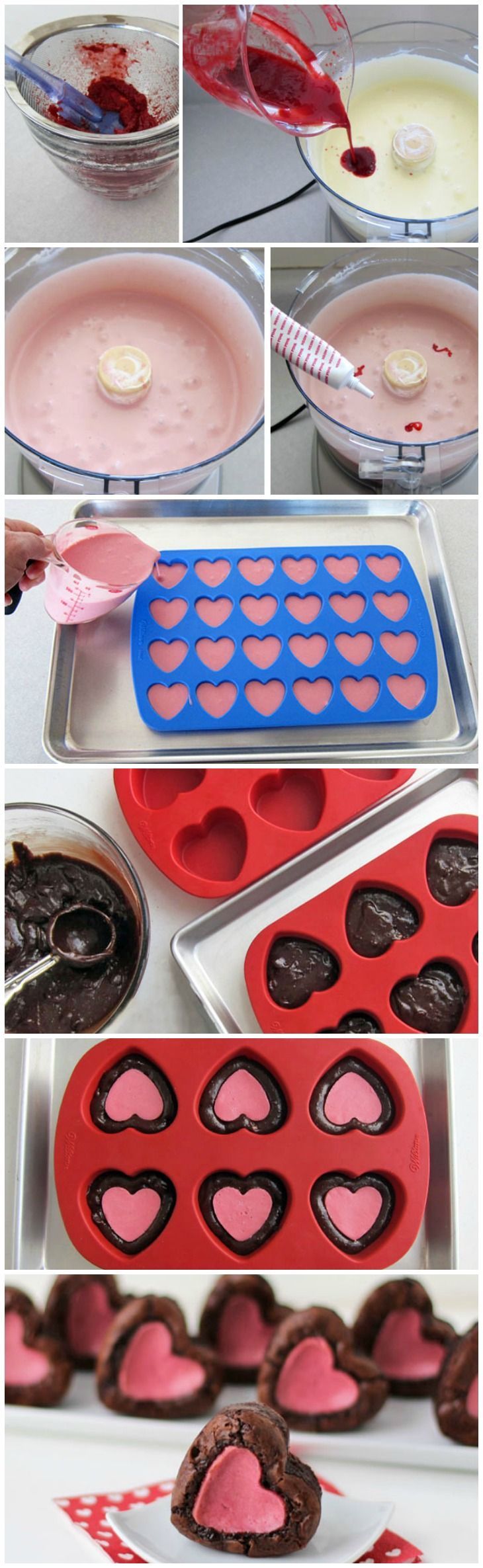 Raspberry Cheesecake Stuffed Brownie Hearts Raspberry Cheesecake Stuffed Brownie Hearts