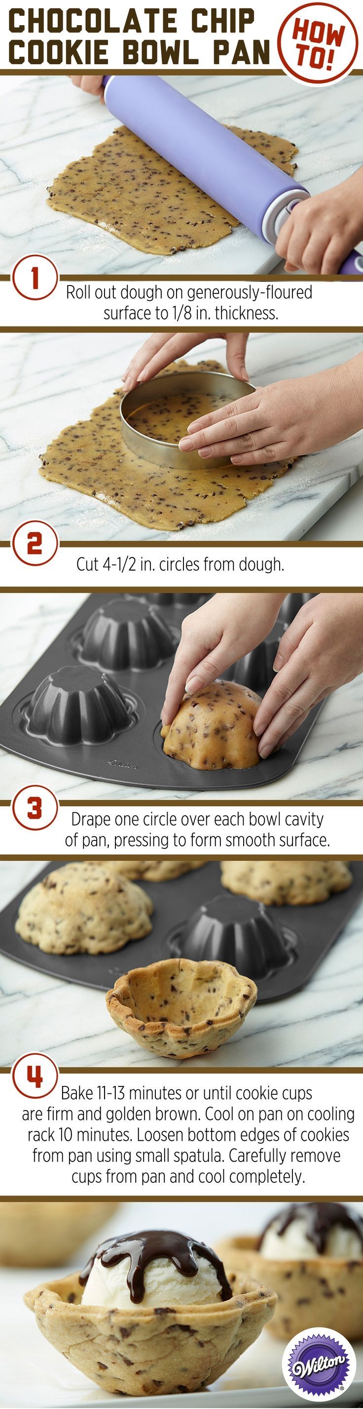 Chocolate Chip Cookie Bowls