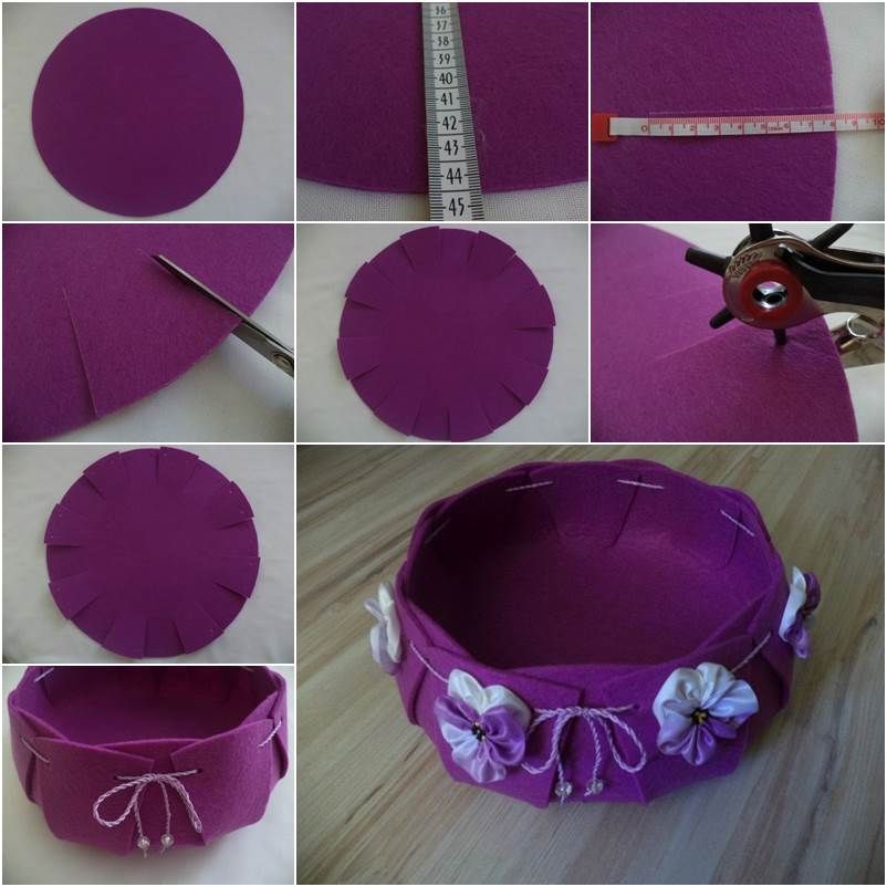 How to make a pretty felt basket