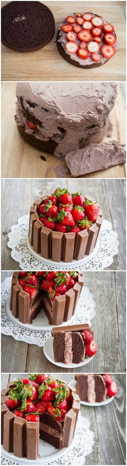 Strawberry Kit Kat Cake Strawberry Kit Kat Cake