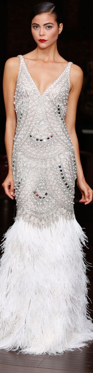 Gorgeous Dress with Sequins & Feathers