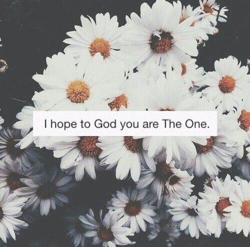 I hope you are the one I hope you are the one