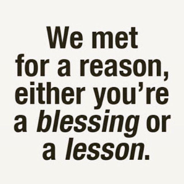 A blessing or a lesson
