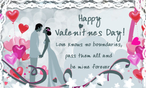 Happy Valentines Day, be mine forever