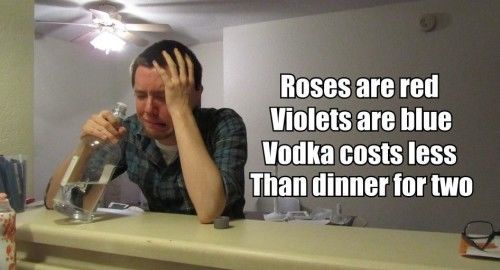 Vodka cost less dinner for two