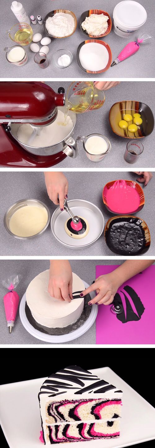 DIY Zebra Cake