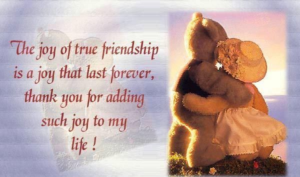 The joy of true friendship is a joy that last forever...