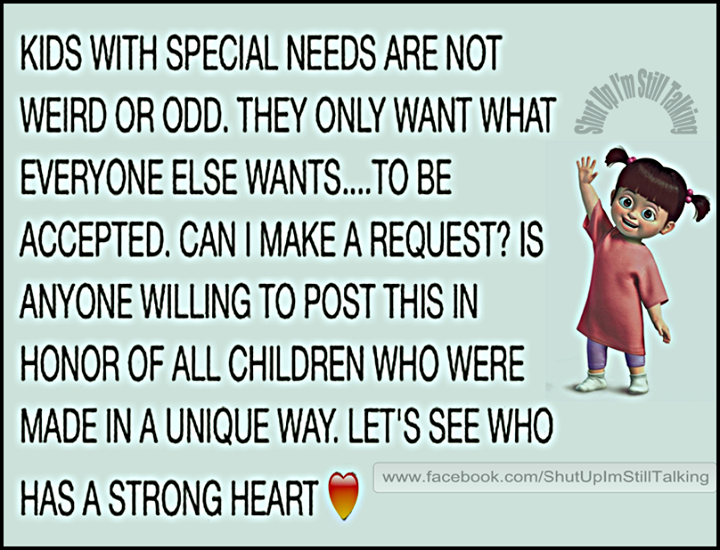Kids with special needs Kids with special needs