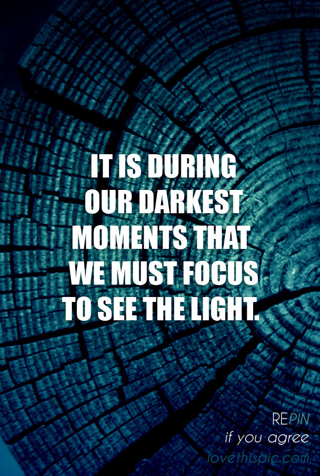 Focus to see the light 