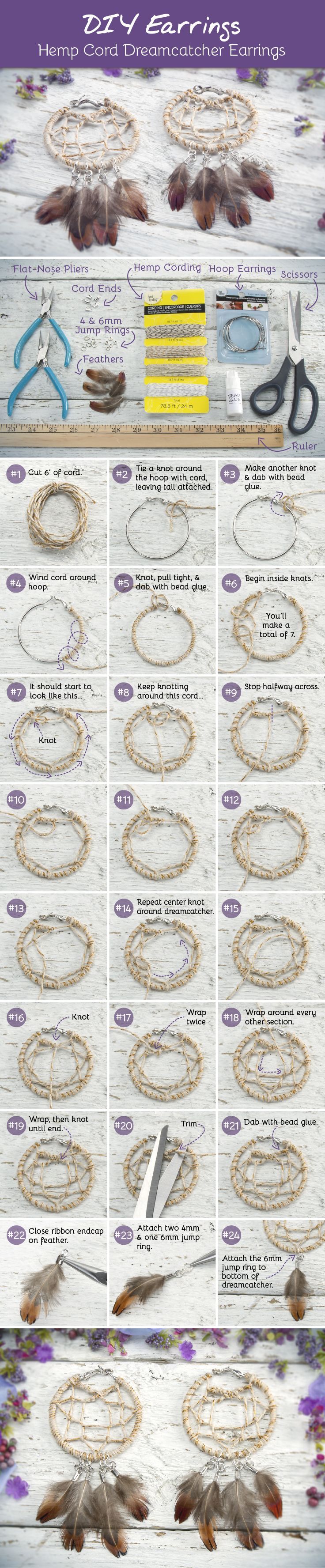 DIY Dream Catcher Earrings DIY Dream Catcher Earrings