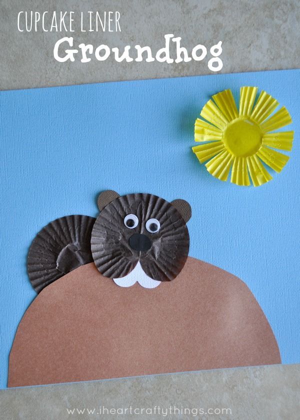 Cupcake Liner Groundhog Cupcake Liner Groundhog