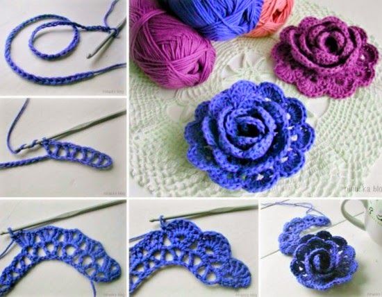 How to make a 3d crochet rose How to make a 3d crochet rose