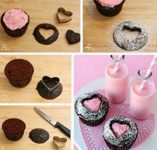 How to make sweet heart cupcakes