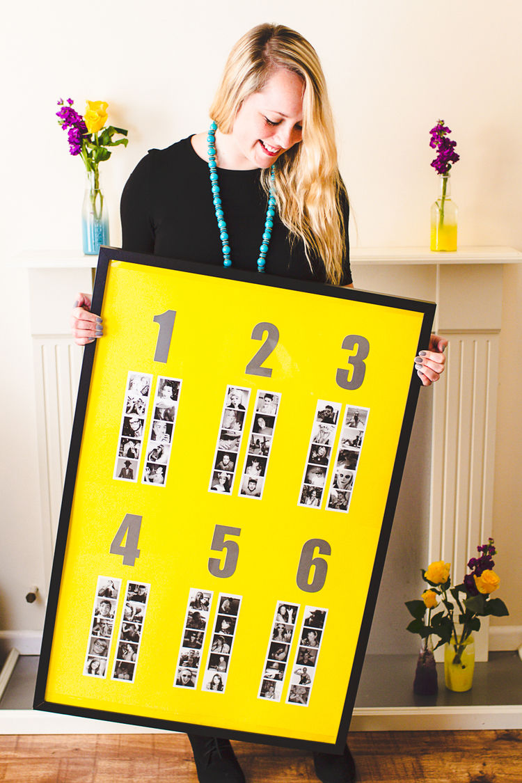DIY Photo Strip Seating Plan DIY Photo Strip Seating Plan