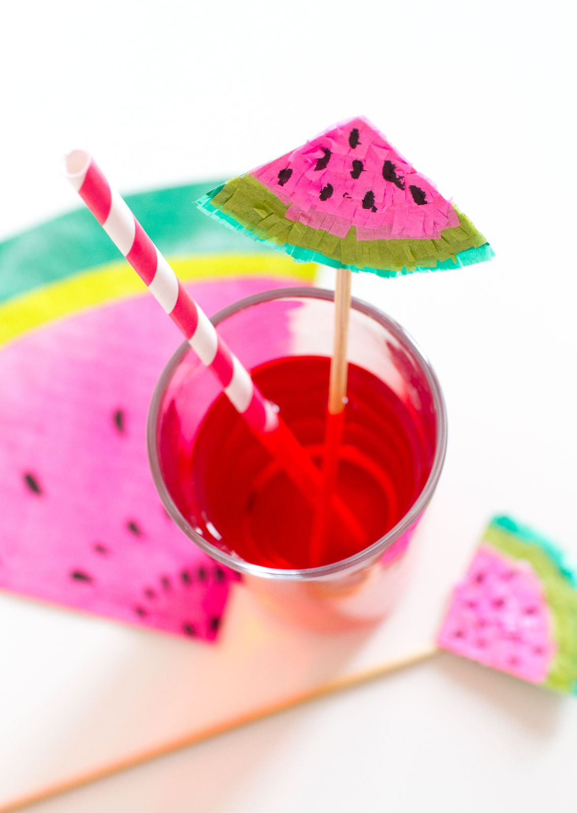 How to make a watermelon drink stirrer How to make a watermelon drink stirrer